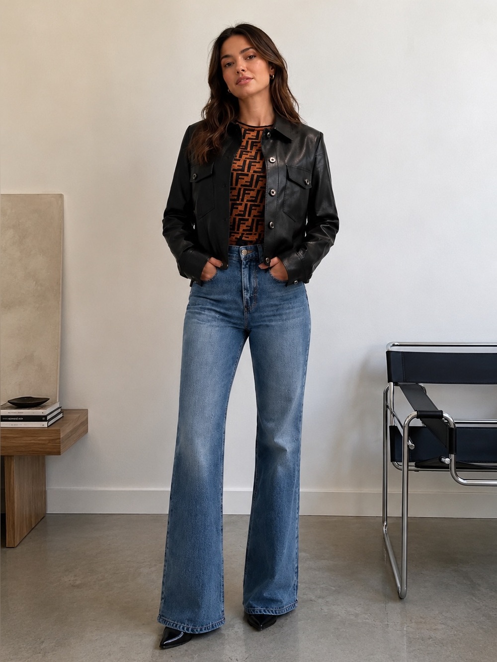 Aritzia Wilfred Autumn Shirt Jacket – Vegan Leather – Black – Size S
